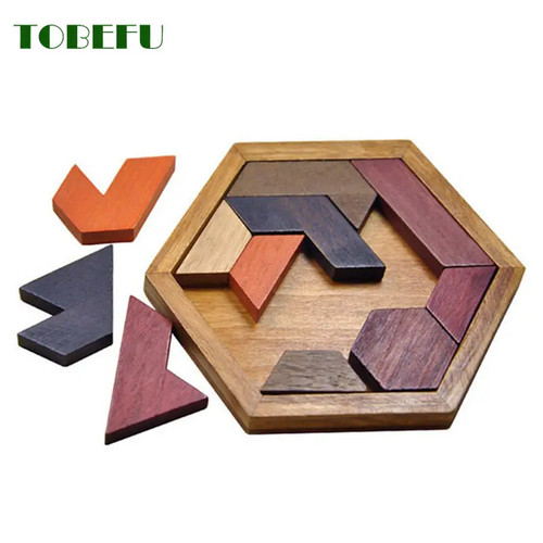 Wooden montessori tangram - wooden,