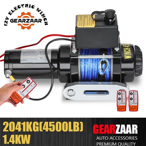 Electric winch 12v 4500lbs - electric,