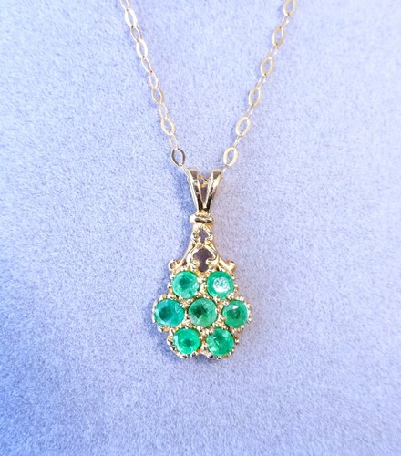 Vintage 9ct gold emerald - gold,