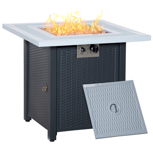 Square gas fire - square, table