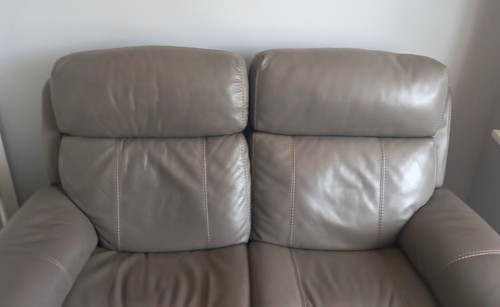 Dfs grey leather seater - grey,