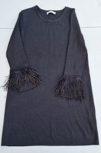 Zara black knit dress size - zara,