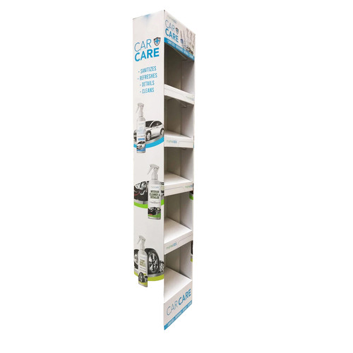White cardboard floor display - white,