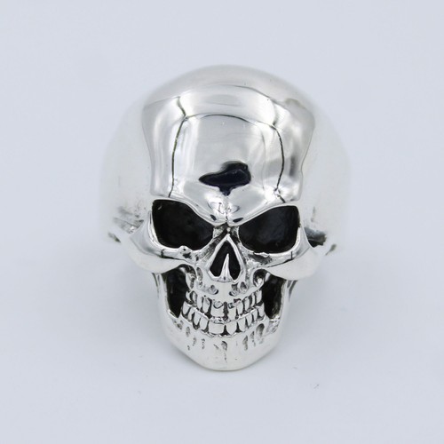 925 sterling silver skull - silver, ring
