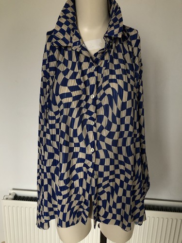 Bershka oversize blue cream - blue,
