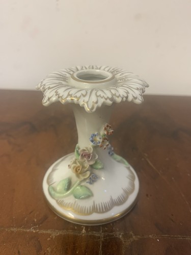 Vintage porcelain candlestick - vintage,