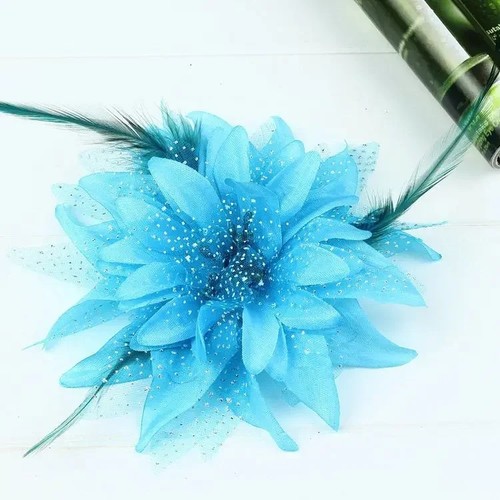 Flower feather fascinator hair - flower,