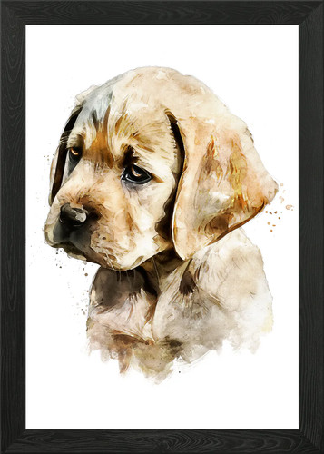 Labrador puppy watercolor - labrador,