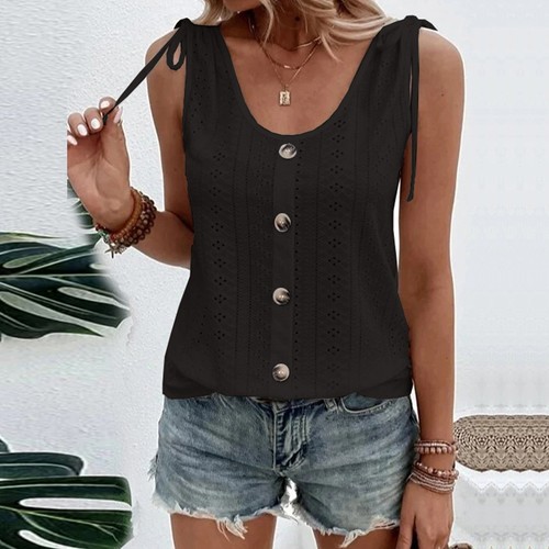 Womens neck plain tank tops - v,