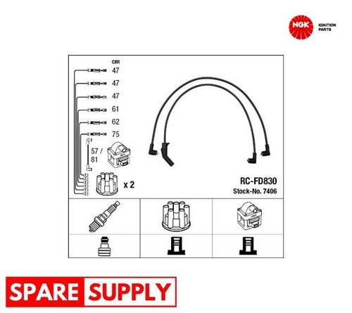 Ignition cable kit for ford - cable,