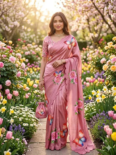 Pure malai silk saree - pure,