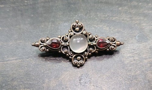 Vintage sterling silver - vintage, garnet