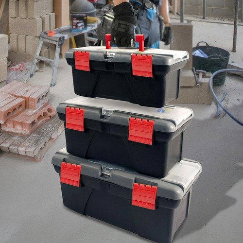 3pc plastic tool box - plastic, set