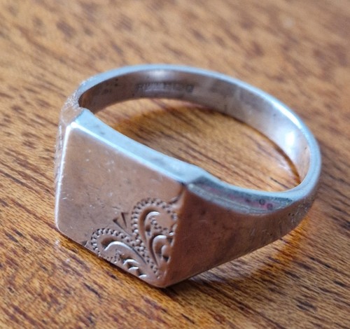 Vintage sterling silver signet - silver,