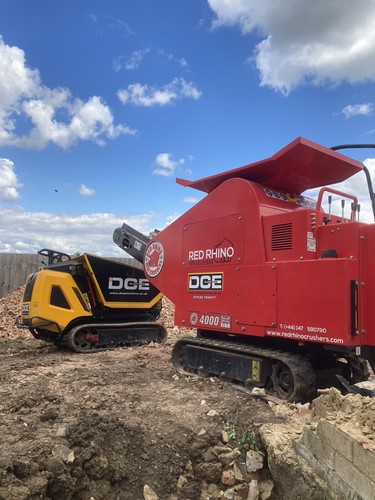 Concrete crusher hire red - concrete,