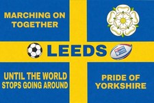 Leeds united flag 5ft 3ft - leeds,
