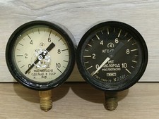 2 pcs. vintage pressure gauges
