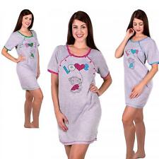 Maternity Women's Nightshirt Nursing Nightdress Pregnancy Breastfeeding Nightie