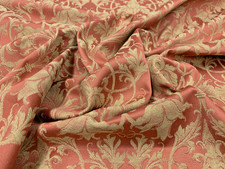 Pink Jacquard Damask Curtain