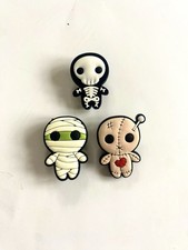 Halloween Spooky Voodoo Doll Mummy Skeleton Cute Figures Shoe Croc Charm Jibbitz