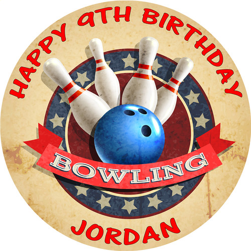 Ten pin bowling cake topper - cake,