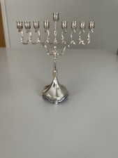 Small Silver Plated Menorah Candle Holder