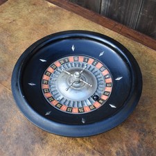 Antique Early 20th Century Hand Turned Ebonised Wood Games Roulette Wheel