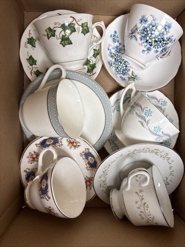Vintage china cups saucers 6 - cups,