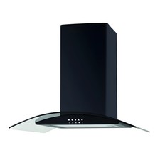 Cata UBSCG70BK - Black 70cm Curved Glass Cooker Hood