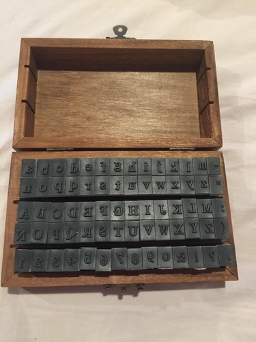 70pcs alphabet stamps vintage - alphabet,