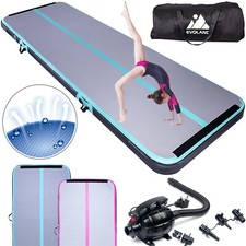 10FT Inflatable Air Mat Tumbling Training Workout Mat Track Gym Mat w/ Air Pump