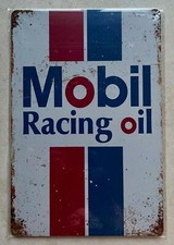 MOBIL RACING OIL METAL SIGN