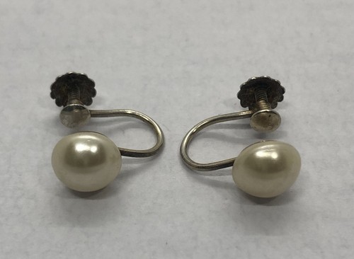 Vintage silver and pearl - silver,