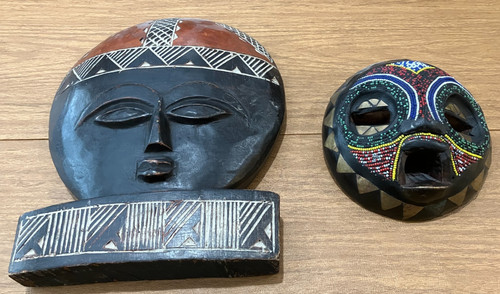 Lot ethnic african wood - lot, 2