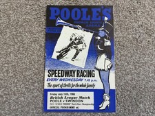* POOLE v SWINDON + GOLDEN HELMET 15/7/66 speedway programme