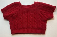 Build A Bear Red Cable Knit