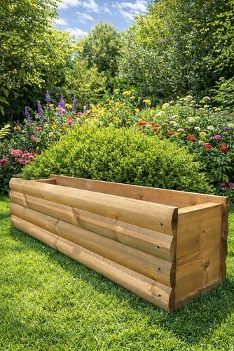Large wooden planter - large,