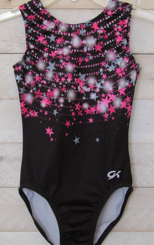 Leotard black pink - black, stars