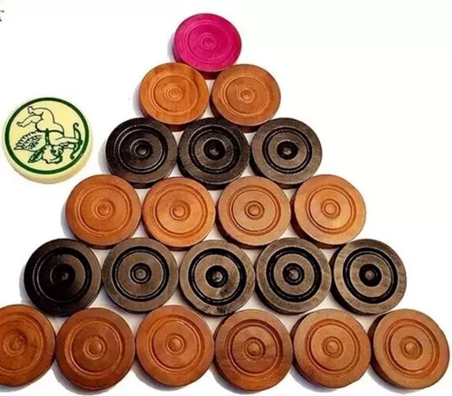 Carrom coins wooden set - carrom,