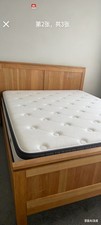 Solid oak king size bed - oak, frame