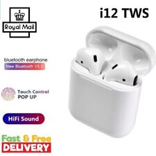 Wireless Bluetooth Headset, TWS-i12,Touch Control, Hi-Fi Sound, Auto Pairing uk
