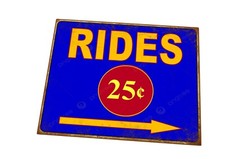 Vintage Rides Sign, Fairground