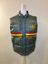ADIDAS originals Gilet Padded Body Warmer Medium Quilted Down vintage 