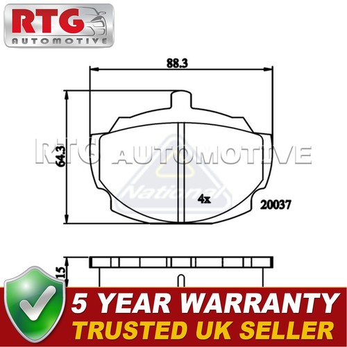 Rtg brake pads set - pads, mg