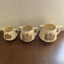 King Edward VIII Coronation 12th May 1937 Jugs Pitchers Set Of 3