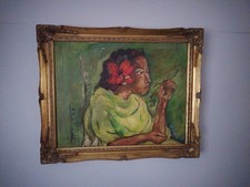 MALAY GIRL WITH HIBISCUS After