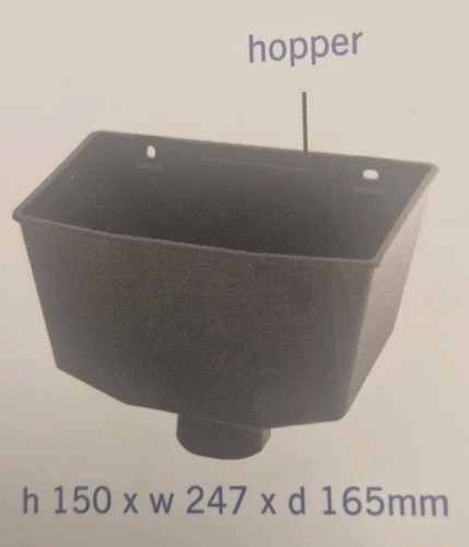 Kayflow downpipe hopper black - hopper,