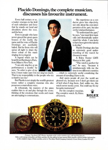 1983 advert for - for, rolex