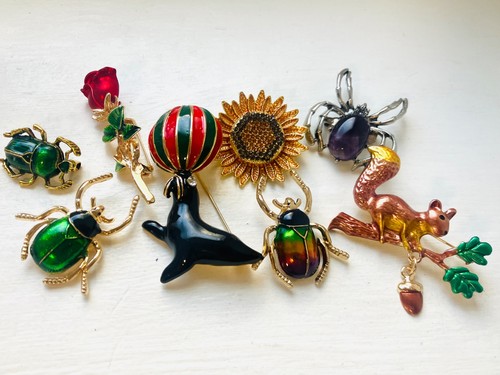 Vintage style animal brooches - vintage,