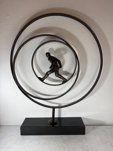 Bronze man circles - man,
